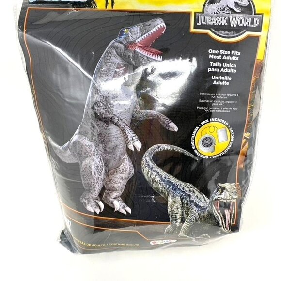 Disguise Adult Jurassic World Blue Inflatable Halloween Costume One Size - Picture 2 of 7